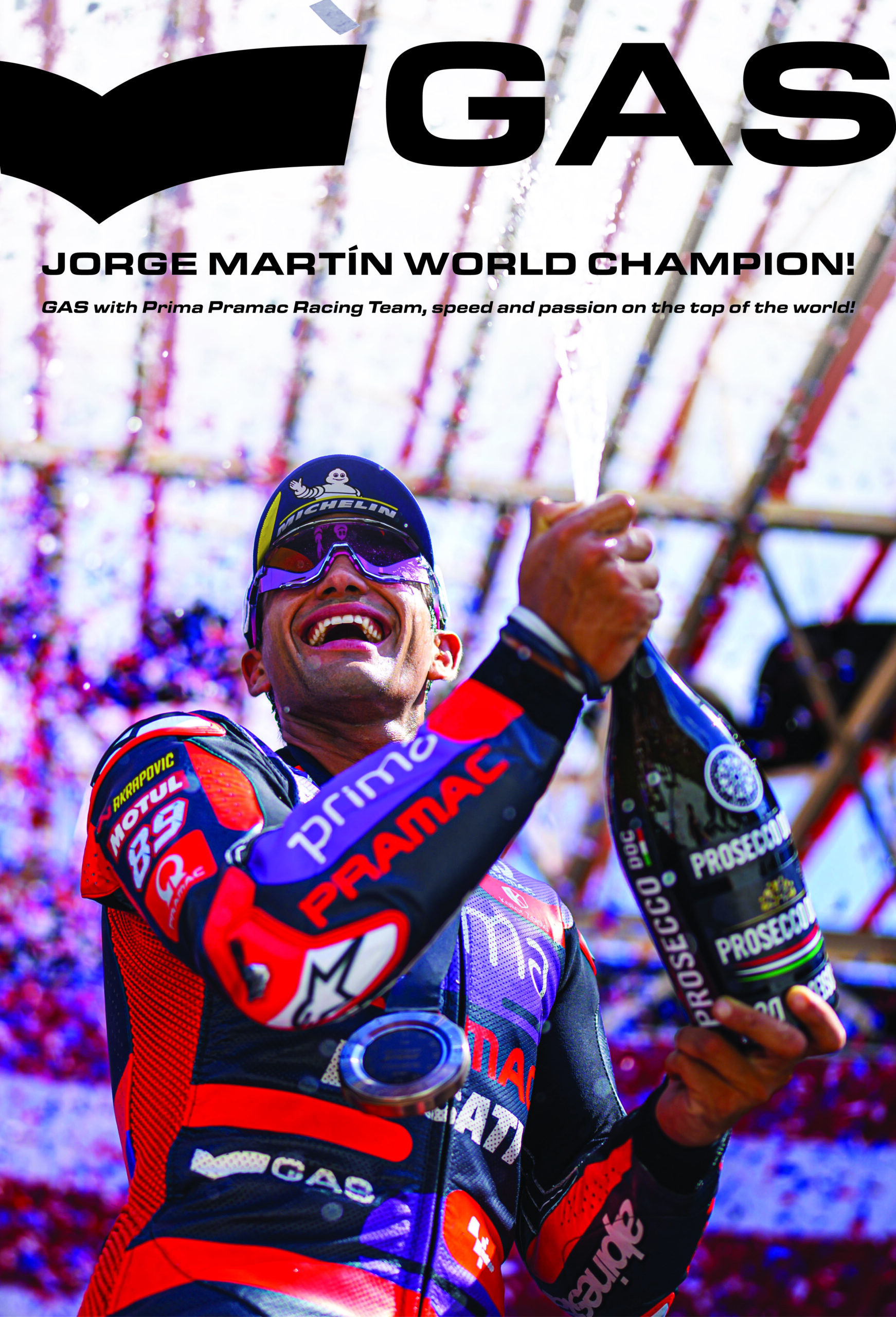 Jorge Martín World Champion! GAS and Prima Pramac Racing Team, speed and passion on the top of the world!